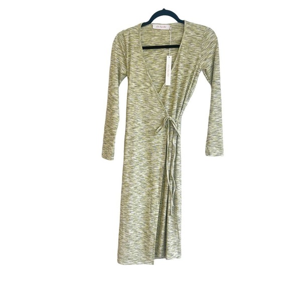 LISA SAYS GAH Lucille Long Sleeve Wrap Midi Dress in Flame Women's Size XS - Picture 5 of 13